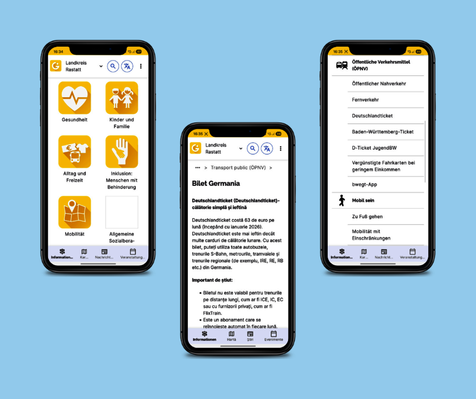 Übersichtlich und klar strukturiert: die Integreat-App.