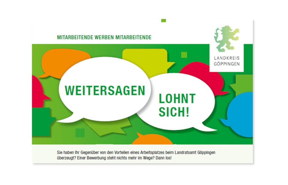 Flyer "Mitarbeitende werben Mitarbeitende"