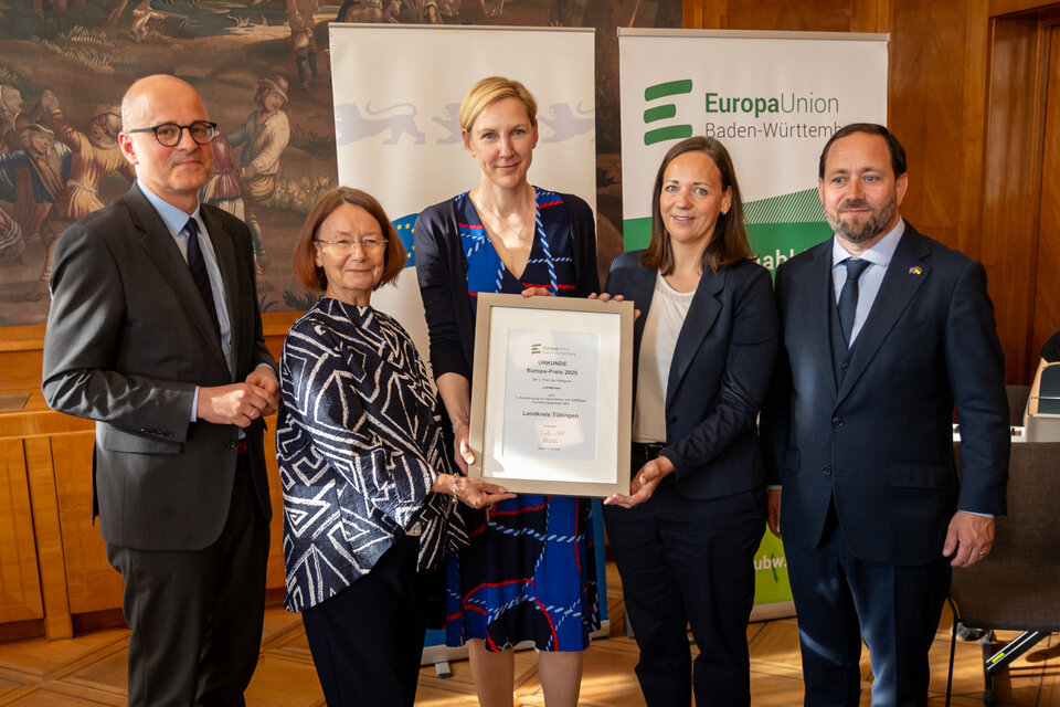 Der 2. Platz belegte der Landkreis Tübingen.