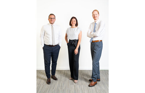 Das Team des Europabüros der baden-württembergischen Kommunen (v.l.n.r.): Patrick Wegener, Marleen Lorenz und Jan Molzberger