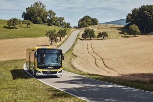 Regiobus "Schoprheiner" auf seiner Fahrt im Landkreis Lörrach.