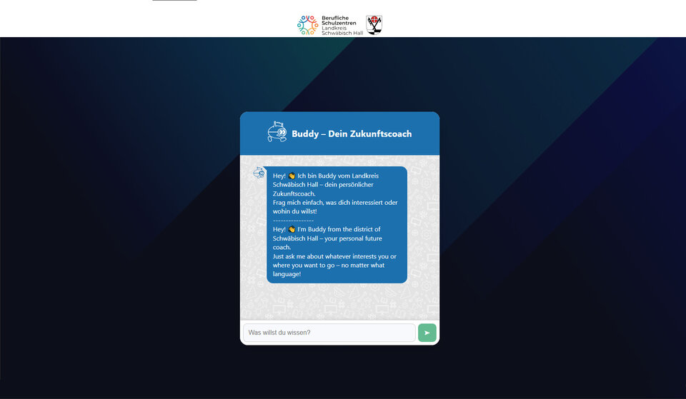 Screenshot des Chatbots