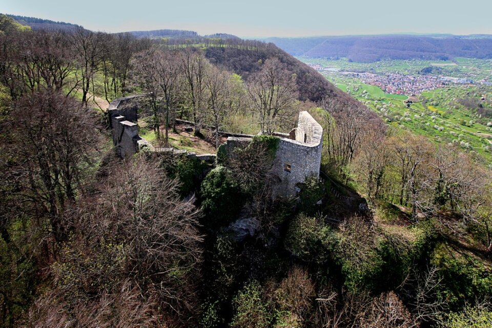 Burgruine Rauber aus der Luft, Landkreis Esslingen
